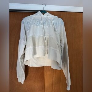 Free People multi-texture hoodie